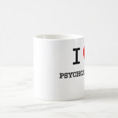 私は精神分析を愛します コーヒーマグカップ (中央)