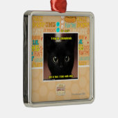 私は精神分裂症であるかもしれません メタルオーナメント (右)