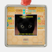 私は精神分裂症であるかもしれません メタルオーナメント (正面)