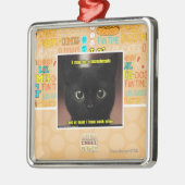 私は精神分裂症であるかもしれません メタルオーナメント (左)