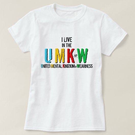 私は精神力統一されたの国に住んでいる Tシャツ (デザイン正面)