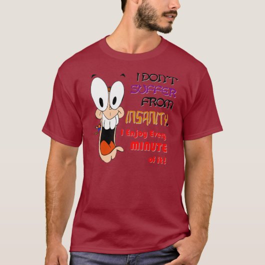 私は精神異常(v2)の暗闇を楽しみます tシャツ (正面)