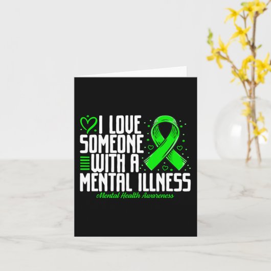 私は精神病で人を愛しているメンタルヘルス カード (黄色い花)