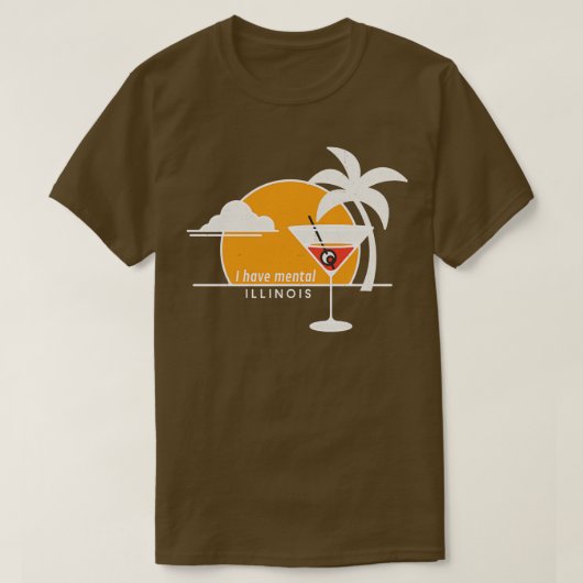 私は精神面のイリノイ州を持っている Tシャツ (デザイン正面)