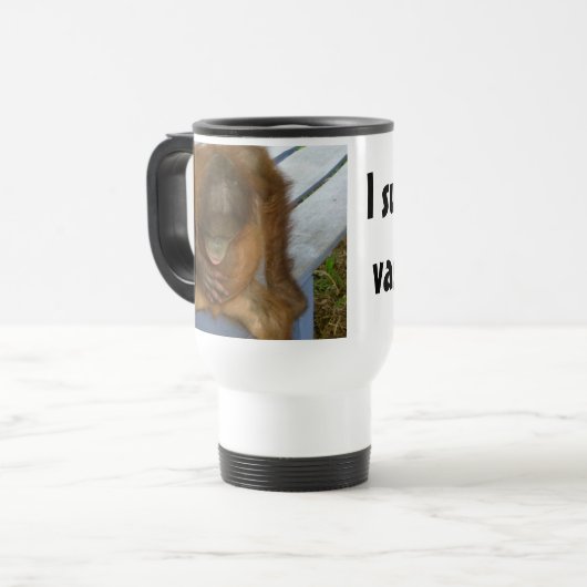 私は精管切除のユーモアを生き延びました トラベルマグ (正面左)