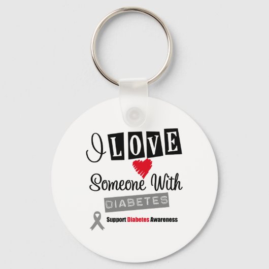 私は糖尿病で人を愛している キーホルダー (正面)