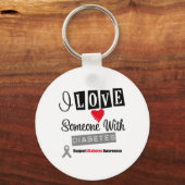 私は糖尿病で人を愛している キーホルダー (正面)