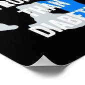 私は糖尿病より強い – かわいいタイプの1糖尿病 ポスター (角)