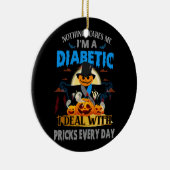 私は糖尿病性糖尿病のタイプ1 2 セラミックオーナメント (右)