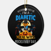 私は糖尿病性糖尿病のタイプ1 2 セラミックオーナメント (左)