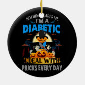 私は糖尿病性糖尿病のタイプ1 2 セラミックオーナメント (裏面)