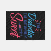 私は糖尿病自然に甘い フリースブランケット (正面(横))