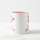 私は系図学のTシャツのギフトを愛します ツートーンマグカップ (中央)