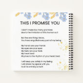 私は約束する – 愛の詩 ノートブック (裏面)