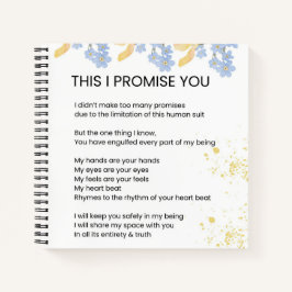 私は約束する – 愛の詩 ノートブック