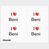 私は紅が大好き 長方形シール (シート)