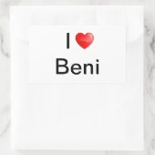 私は紅が大好き 長方形シール (バッグ)