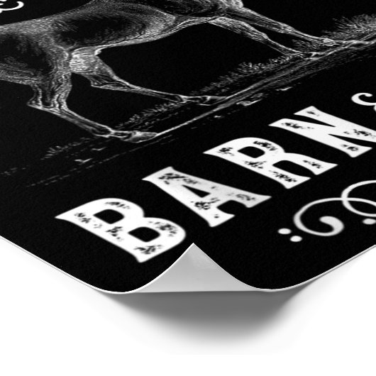 私は納屋とバックホースガールHorsebaにあなたを愛している ポスター (角)