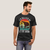 私は納屋に行きたいおもしろい – 農場の馬 Tシャツ (正面フル)