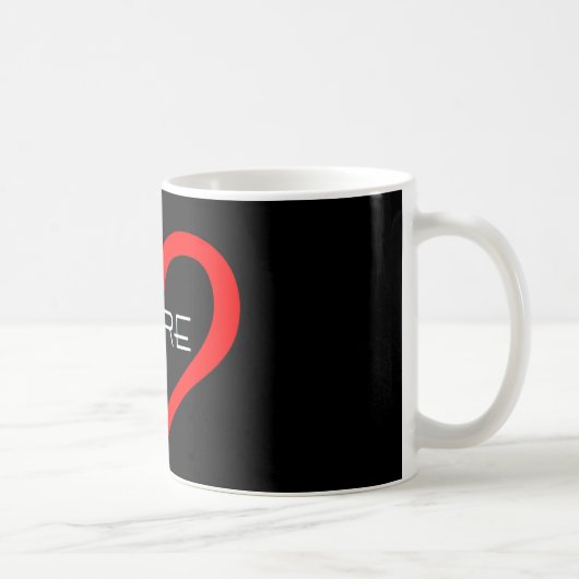 私は純粋なマグを愛します コーヒーマグカップ (右)