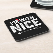 私は素敵なマッチングクリスマスカップルの家族と一緒にいる コースター (左側)