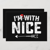 私は素敵なマッチングクリスマスカップルの家族と一緒にいる 招待状 (正面/裏面)