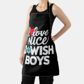 私は素敵なユダヤ人の少年ユダヤ人ヘブルHanukkahが大好き エプロン (インサイチュ)