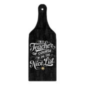 私は素敵なリスト先生の先生クリスマス カッティングボード (正面)