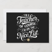 私は素敵なリスト先生の先生クリスマス シーズンカード (正面)