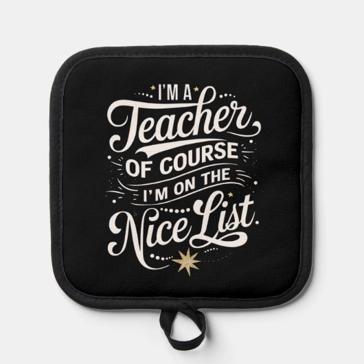 私は素敵なリスト先生の先生クリスマス 鍋敷き (正面)