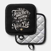 私は素敵なリスト先生の先生クリスマス 鍋敷き (正面/裏面)