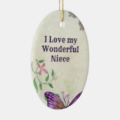 私は素敵な姪を愛している セラミックオーナメント (右)