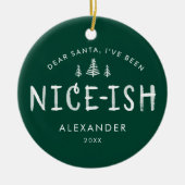 私は素敵な子供のクリスマスフォトを行った セラミックオーナメント (正面)