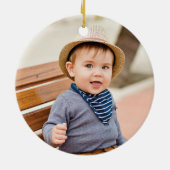 私は素敵な子供のクリスマスフォトを行った セラミックオーナメント (裏面)
