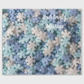 私は素敵な雪のメッセージであなたを愛している！ ラッピングペーパー (フラット)