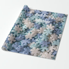 私は素敵な雪のメッセージであなたを愛している！ ラッピングペーパー