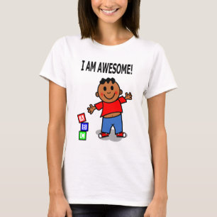 私は素晴らしいです! かわいい漫画の男の子 Tシャツ