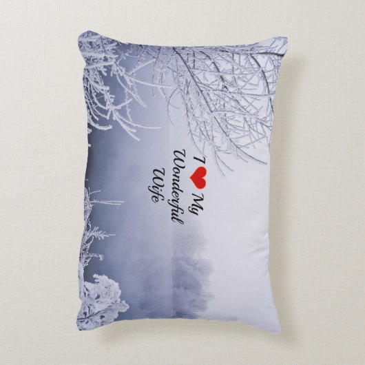 私は素晴らしい妻を愛している アクセントクッション (裏面(縦))