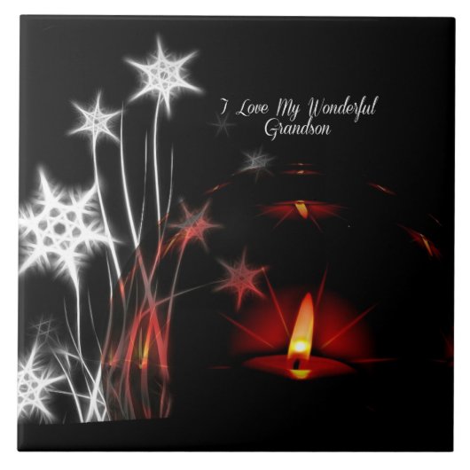 「私は素晴らしい孫が大好き」 タイル (正面)