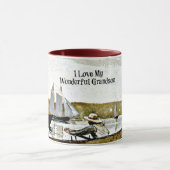 私は素晴らしい孫を愛している マグカップ (中央)