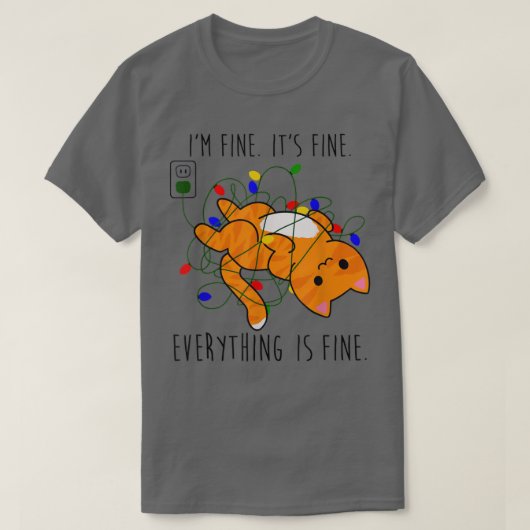 私は素晴らしすべて素晴らしが猫の素晴らしクリスマス Tシャツ (デザイン正面)