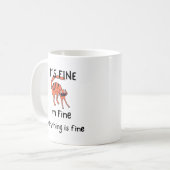 私は素晴らしすべて素晴らしが自分で素晴らし作る コーヒーマグカップ (正面左)