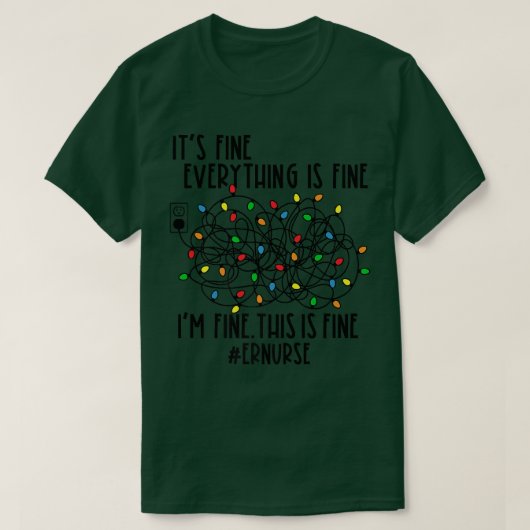 私は素晴らしすべて素晴らしChristmas Lights ER Nu Tシャツ (デザイン正面)