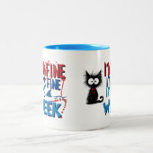 私は素晴らしサメ週間素晴らしのセラミックマグだ ツートーンマグカップ (中央)