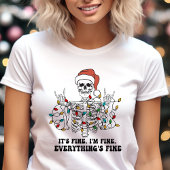 私は素晴らしスケルトン素晴らしおもしろいクリスマス トライブレンドＴシャツ