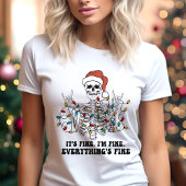 私は素晴らしスケルトン素晴らしおもしろいクリスマス トライブレンドＴシャツ