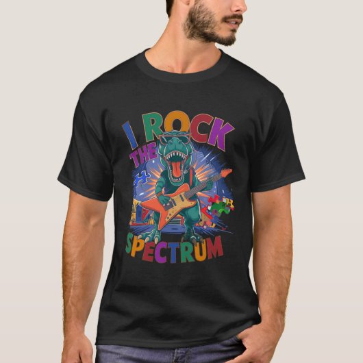 私は素晴らしスペクトル自閉症パパ平和愛をロック Tシャツ (正面)