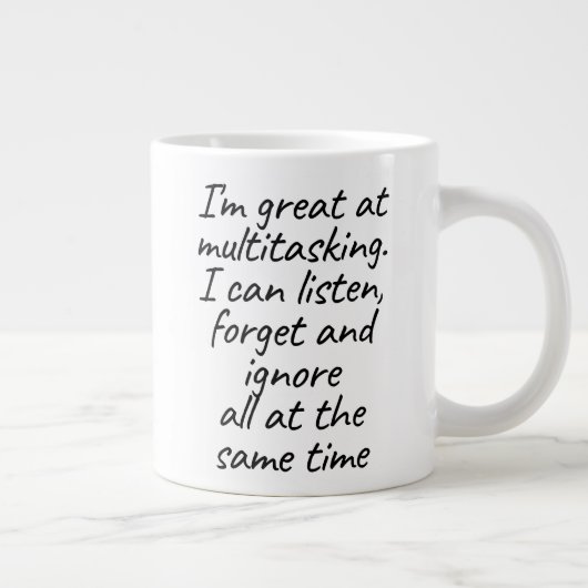 私は素晴らし仕事数々のだ ジャンボコーヒーマグカップ (右)