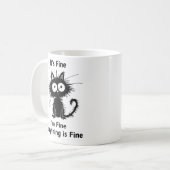 私は素晴らし全て素晴らしの猫だおもしろいよ コーヒーマグカップ (正面左)