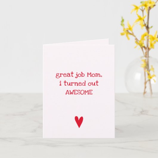 私は素晴らし引用文母おもしろいの日を知った カード (黄色い花)